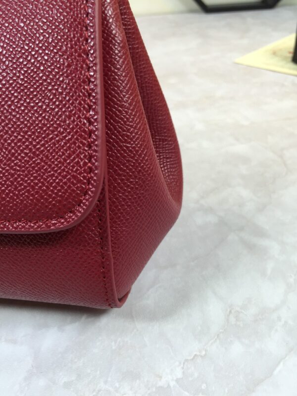 Dolce & Gabbana Medium Sicily Handbag In Dauphine Burgundy For Women 10.2in/26cm DG BB4347A10018M073