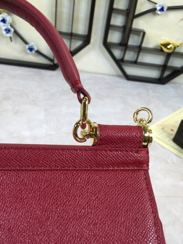 Dolce & Gabbana Medium Sicily Handbag In Dauphine Burgundy For Women 10.2in/26cm DG BB4347A10018M073