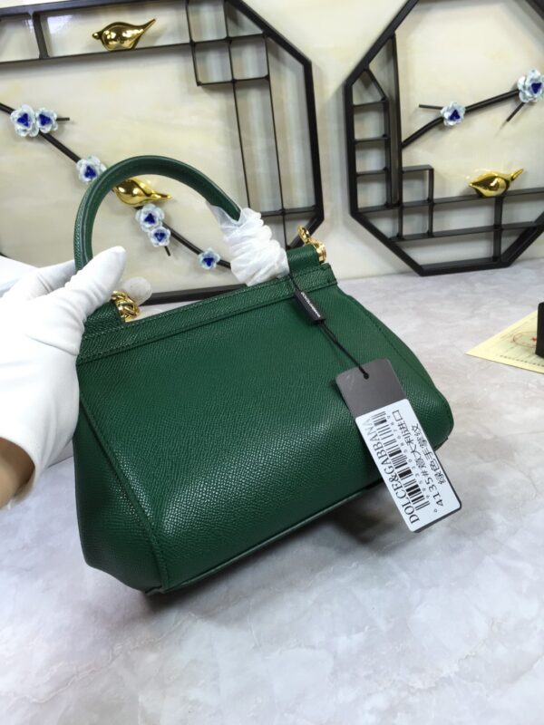 Dolce & Gabbana Medium Sicily Handbag In Dauphine Green For Women 10.2in/26cm DG BB4347A100187399