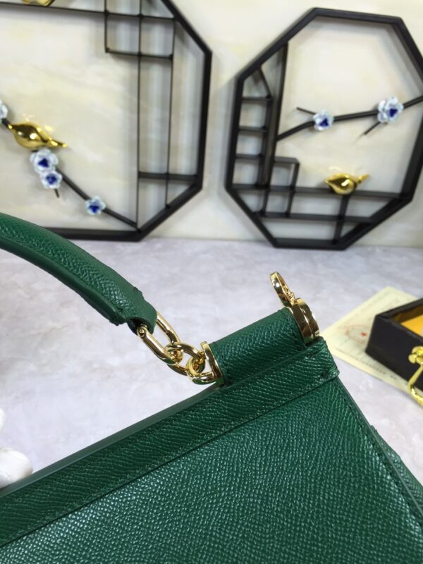 Dolce & Gabbana Medium Sicily Handbag In Dauphine Green For Women 10.2in/26cm DG BB4347A100187399