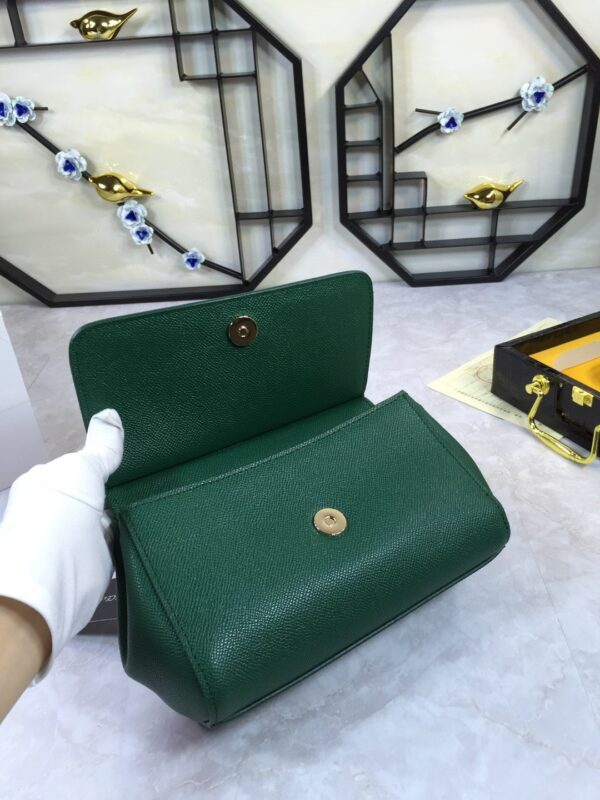 Dolce & Gabbana Medium Sicily Handbag In Dauphine Green For Women 10.2in/26cm DG BB4347A100187399