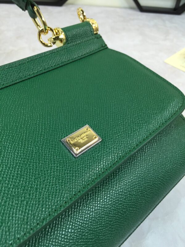 Dolce & Gabbana Medium Sicily Handbag In Dauphine Green For Women 10.2in/26cm DG BB4347A100187399