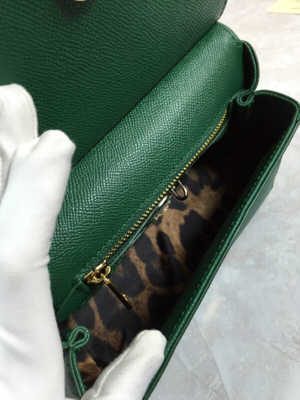 Dolce & Gabbana Medium Sicily Handbag In Dauphine Green For Women 10.2in/26cm DG BB4347A100187399