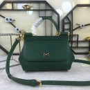 Dolce & Gabbana Medium Sicily Handbag In Dauphine Green For Women 10.2in/26cm DG BB4347A100187399