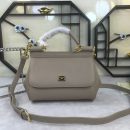 Dolce & Gabbana Medium Sicily Handbag In Dauphine Grey For Women 10.2in/26cm DG BB4347A100187195