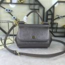 Dolce & Gabbana Medium Sicily Handbag In Dauphine Palladium For Women 10.2in/26cm DG