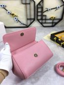 Dolce & Gabbana Medium Sicily Handbag In Dauphine Pink For Women 10.2in/26cm DG BB4347A10018H402