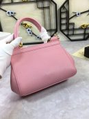 Dolce & Gabbana Medium Sicily Handbag In Dauphine Pink For Women 10.2in/26cm DG BB4347A10018H402