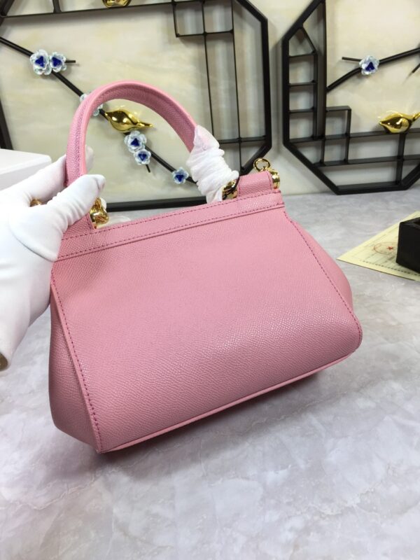 Dolce & Gabbana Medium Sicily Handbag In Dauphine Pink For Women 10.2in/26cm DG BB4347A10018H402