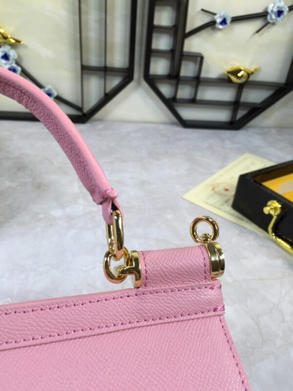 Dolce & Gabbana Medium Sicily Handbag In Dauphine Pink For Women 10.2in/26cm DG BB4347A10018H402