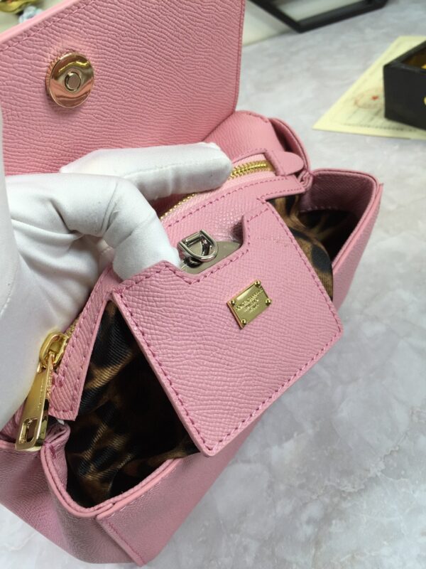 Dolce & Gabbana Medium Sicily Handbag In Dauphine Pink For Women 10.2in/26cm DG BB4347A10018H402