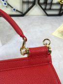 Dolce & Gabbana Medium Sicily Handbag In Dauphine Red For Women 10.2in/26cm DG BB4347A100180303