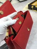 Dolce & Gabbana Medium Sicily Handbag In Dauphine Red For Women 10.2in/26cm DG BB4347A100180303