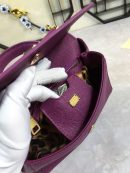 Dolce & Gabbana Medium Sicily Handbag In Dauphine Violet For Women 10.2in/26cm DG