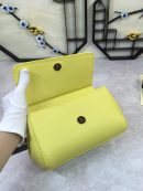 Dolce & Gabbana Medium Sicily Handbag In Dauphine Yellow For Women 10.2in/26cm DG