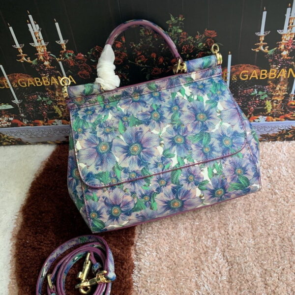 Dolce & Gabbana Medium Sicily Handbag Unique Print Motifs Muticolour For Women 10.2in/26cm DG