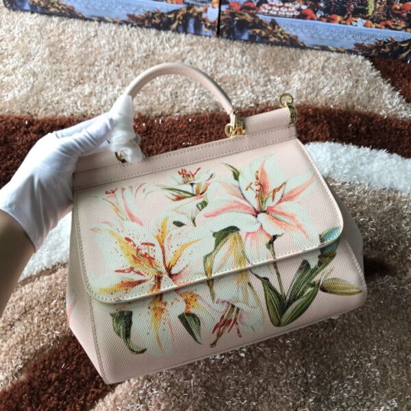 Dolce & Gabbana Medium Sicily Handbag Unique Print Motifs Muticolour For Women 10.2in/26cm DG
