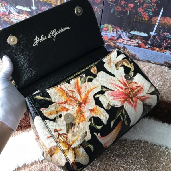 Dolce & Gabbana Medium Sicily Handbag Unique Print Motifs Muticolour For Women 10.2in/26cm DG