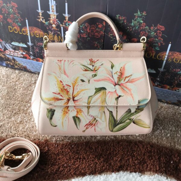 Dolce & Gabbana Medium Sicily Handbag Unique Print Motifs Muticolour For Women 10.2in/26cm DG