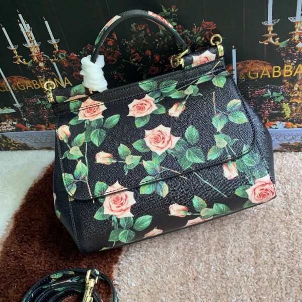 Dolce & Gabbana Medium Sicily Handbag Unique Print Motifs Muticolour For Women 10.2in/26cm DG