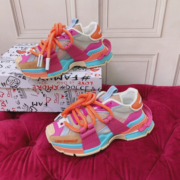Dolce & Gabbana Mixed-Material Space Sneakers Multicolour For Women DG Shoes  CK1963AY02780995