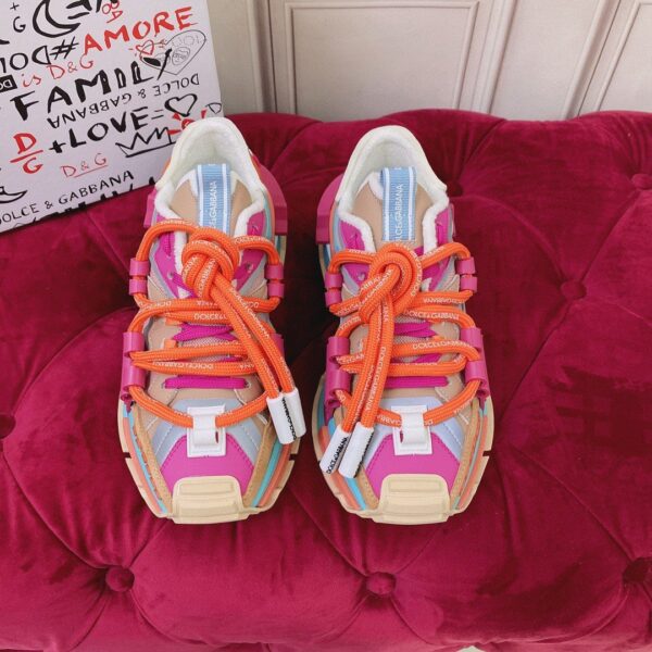 Dolce & Gabbana Mixed-Material Space Sneakers Multicolour For Women DG Shoes  CK1963AY02780995