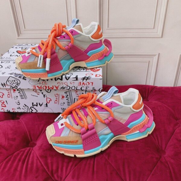 Dolce & Gabbana Mixed-Material Space Sneakers Multicolour For Women DG Shoes  CK1963AY02780995