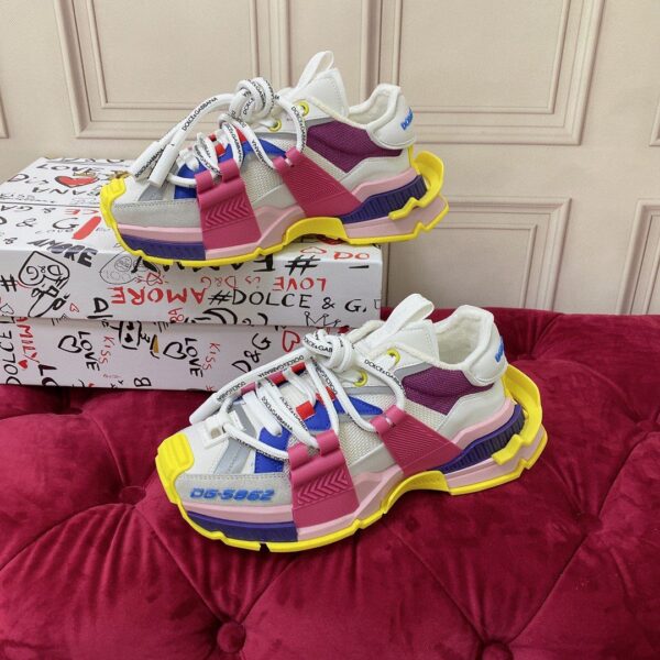 Dolce & Gabbana Mixed-Material Space Sneakers Multicolour For Women DG Shoes  CK1963AY02989527