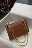 Dolce & Gabbana Nappa DG Girls Shoulder Bag Brown For Women 8.3in/21cm DG