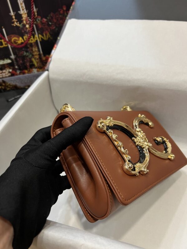 Dolce & Gabbana Nappa DG Girls Shoulder Bag Brown For Women 8.3in/21cm DG