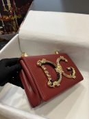 Dolce & Gabbana Nappa DG Girls Shoulder Bag Burgundy For Women 8.3in/21cm DG