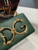 Dolce & Gabbana Nappa DG Girls Shoulder Bag Green For Women 8.3in/21cm DG