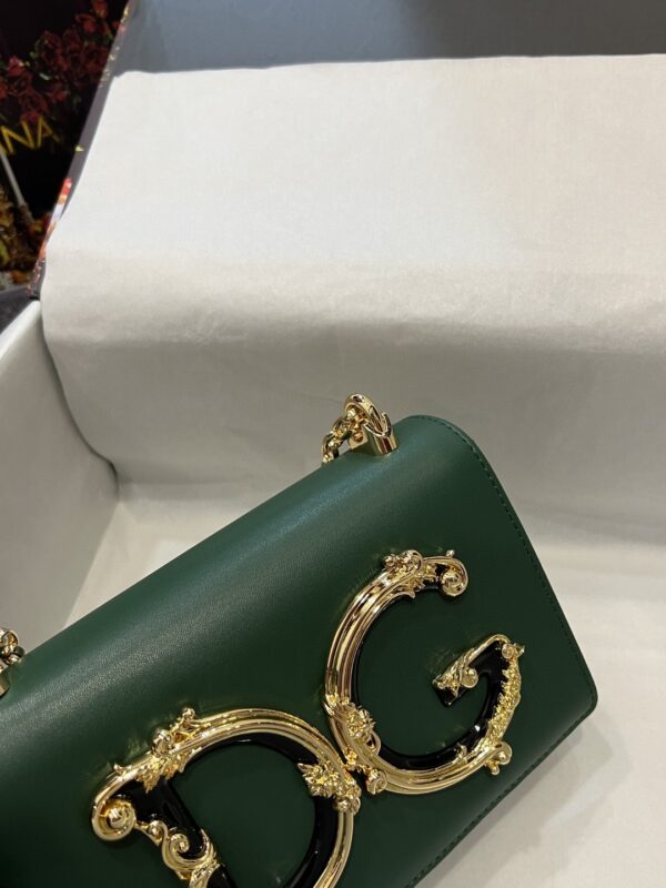 Dolce & Gabbana Nappa DG Girls Shoulder Bag Green For Women 8.3in/21cm DG