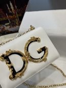 Dolce & Gabbana Nappa DG Girls Shoulder Bag White For Women 8.3in/21cm DG BB6498AZ80180001