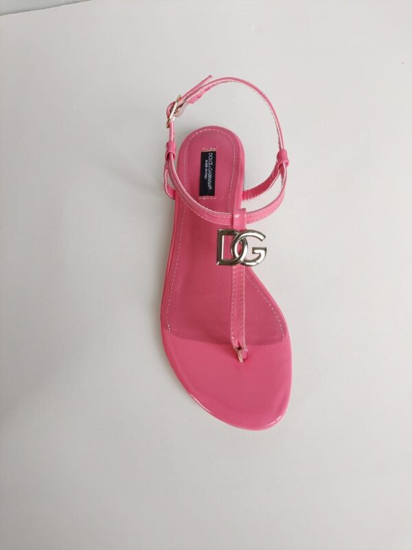 Dolce & Gabbana Nappa DG Sandals Pink For Women DG Shoes