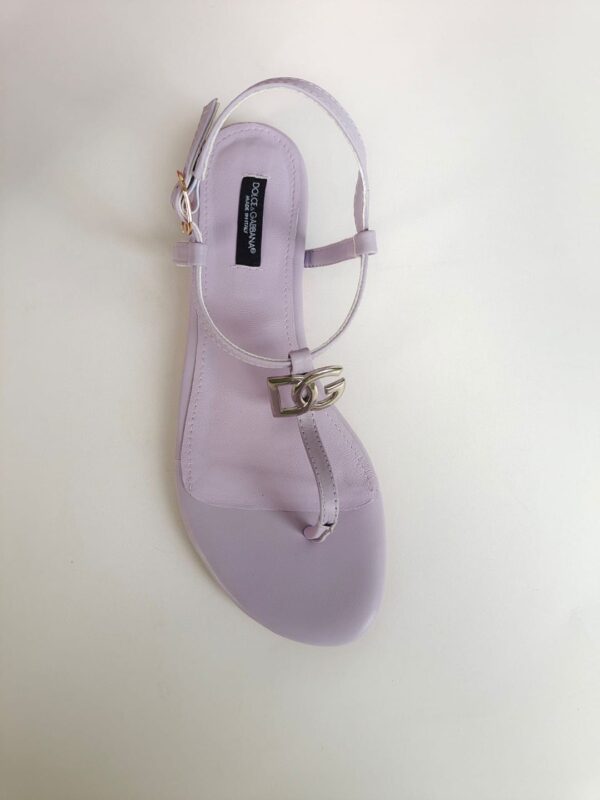 Dolce & Gabbana Nappa DG Sandals Purple For Women DG Shoes