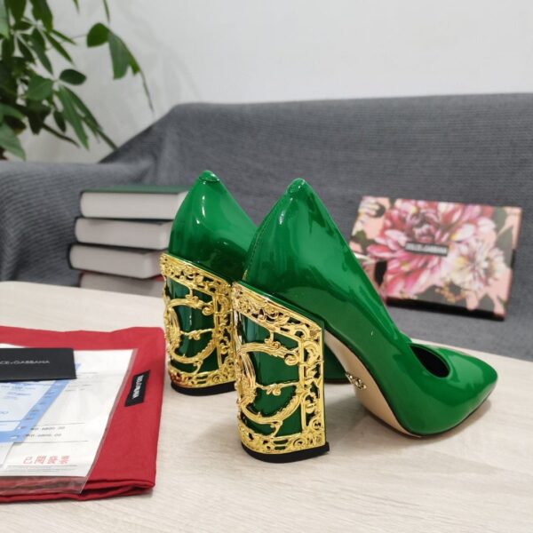 Dolce & Gabbana Nappa Pumps Green For Women DG Shoes