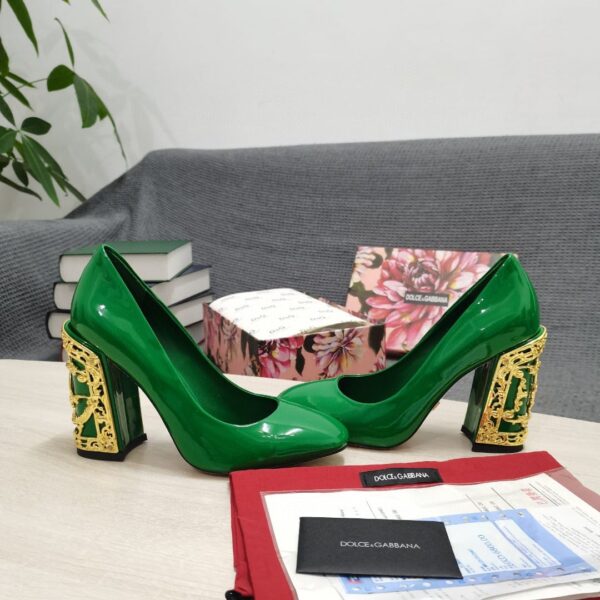 Dolce & Gabbana Nappa Pumps Green For Women DG Shoes