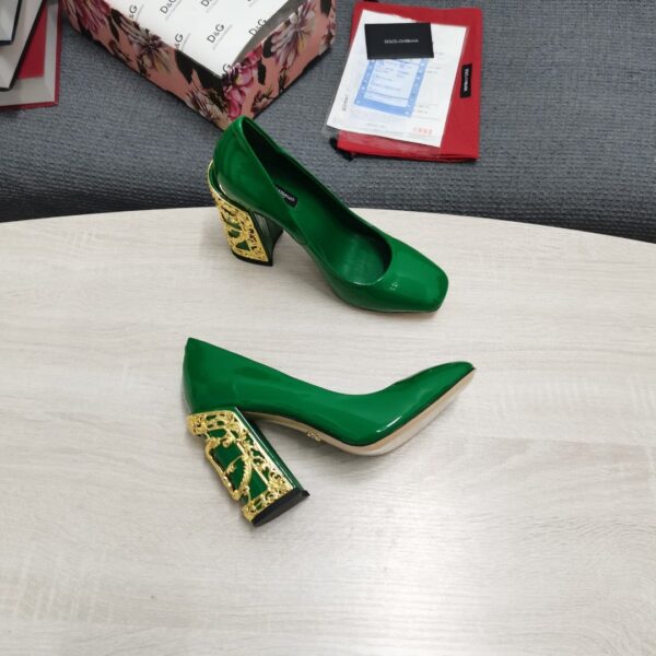 Dolce & Gabbana Nappa Pumps Green For Women DG Shoes
