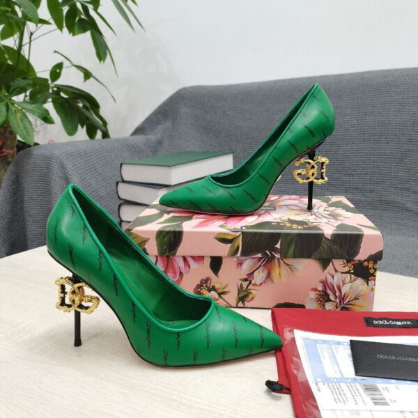 Dolce & Gabbana Nappa Pumps Green For Women DG Shoes