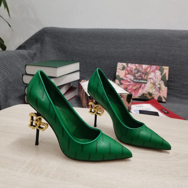 Dolce & Gabbana Nappa Pumps Green For Women DG Shoes