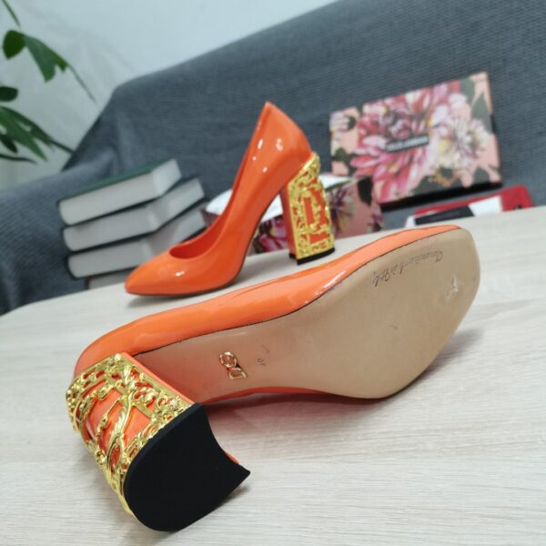 Dolce & Gabbana Nappa Pumps Orange For Women DG Shoes
