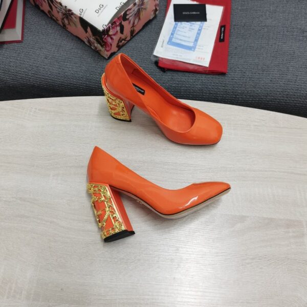 Dolce & Gabbana Nappa Pumps Orange For Women DG Shoes