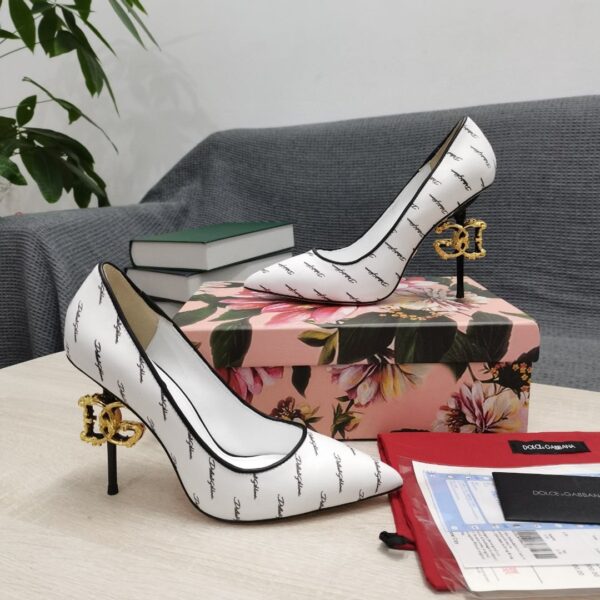 Dolce & Gabbana Nappa Pumps White For Women DG Shoes