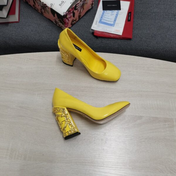 Dolce & Gabbana Nappa Pumps Yellow For Women DG Shoes