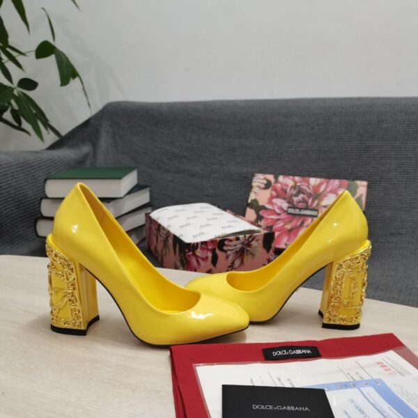 Dolce & Gabbana Nappa Pumps Yellow For Women DG Shoes