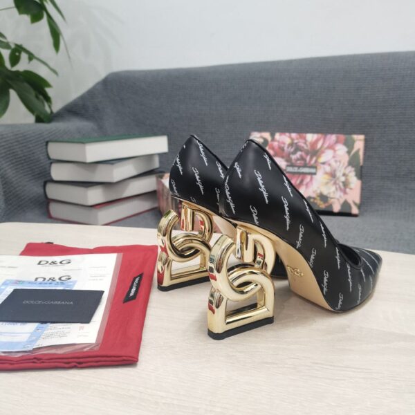 Dolce & Gabbana Patent Pumps With 3.5 Heel Black For Women DG Shoes