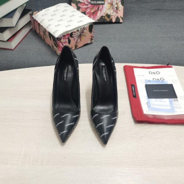 Dolce & Gabbana Patent Pumps With 3.5 Heel Black For Women DG Shoes
