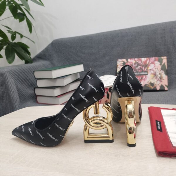 Dolce & Gabbana Patent Pumps With 3.5 Heel Black For Women DG Shoes