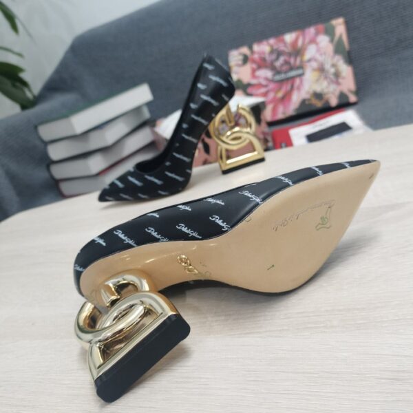 Dolce & Gabbana Patent Pumps With 3.5 Heel Black For Women DG Shoes